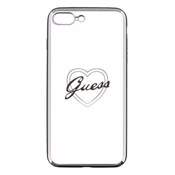 Guess Apple iPhone 7 Plus / 8 Plus Apple Heart Θήκη TPU Ασημί