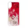 Guess Apple iPhone X/XS Glitter Hearts Θήκη Raspberry