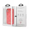 Guess Apple iPhone XR Debossed Θήκη σκληρή PU δέρματος Peony Red