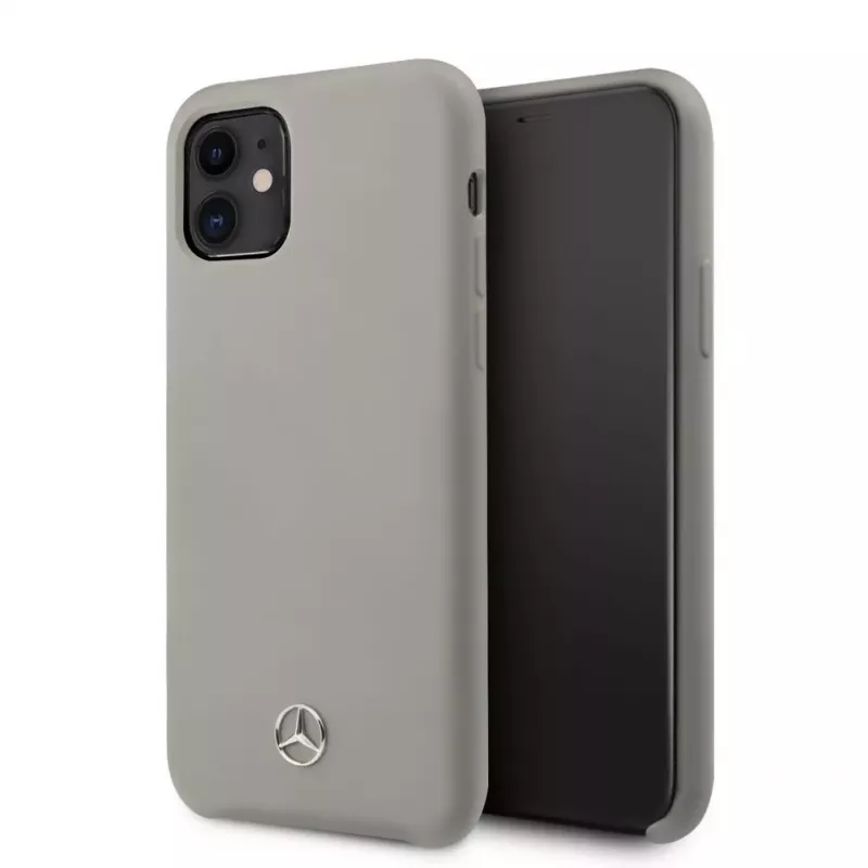 Mercedes-Benz Apple iPhone 11 Θήκη υγρής σιλικόνης Grey