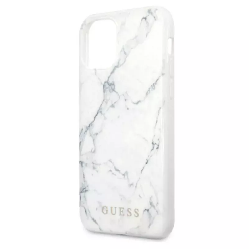 Guess Apple iPhone 12/12 Pro PC/TPU Marble Θήκη Λευκό