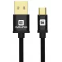 Evelatus καλώδιο δεδομένων Micro USB EDC02 Dual Side Gold Plated Connectors μαύρο
