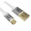 Evelatus καλώδιο δεδομένων Micro USB EDC02 Dual Side Gold Plated Connectors λευκό