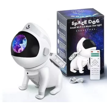 Elight G6 Space Dog Nebula Effect Projector Τοίχου & Οροφής με Ηχείο, Bluetooth App, Τηλεχειριστήριο, Λευκό