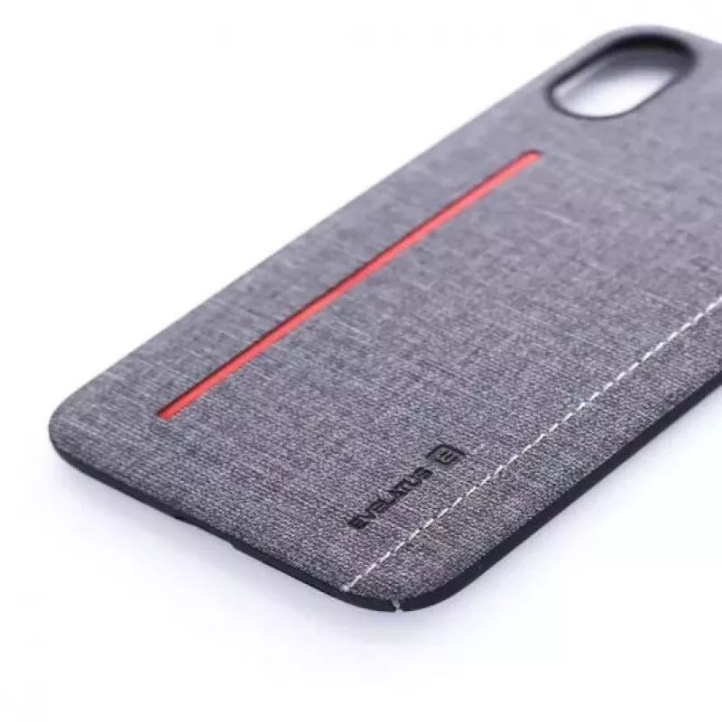 Evelatus Apple iPhone X 6127 Γκρι Υγρή Σιλικόνη Θήκη Πλάτης