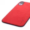 Evelatus Apple iPhone X Velvet Κόκκινη Θήκη Πλάτης