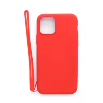 Evelatus Apple iPhone 11 Pro Soft Touch Silicone Θήκη με Λουράκι Κόκκινο