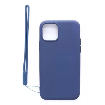 Evelatus Apple iPhone 11 Pro Soft Touch Silicone Θήκη με Λουράκι Σκούρο Μπλε