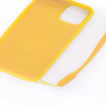 Evelatus Apple iPhone 11 Pro Soft Touch Silicone Θήκη με Λουράκι Κίτρινο