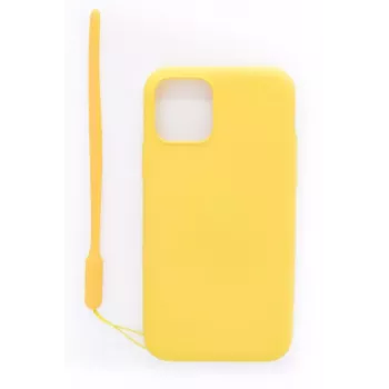Evelatus Apple iPhone 11 Pro Soft Touch Silicone Θήκη με Λουράκι Κίτρινο