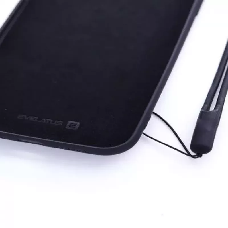Evelatus Apple iPhone XR Soft Touch Silicone Θήκη με Λουράκι Μαύρο