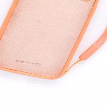 Evelatus Apple iPhone XR Soft Touch Silicone Θήκη με Λουράκι Ροζ