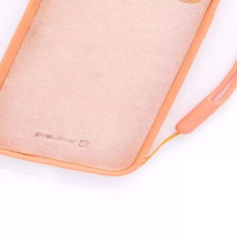 Evelatus Apple iPhone XR Soft Touch Silicone Θήκη με Λουράκι Ροζ