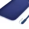 Evelatus Apple iPhone XR Soft Touch Silicone Θήκη με Λουράκι Σκούρο Μπλε