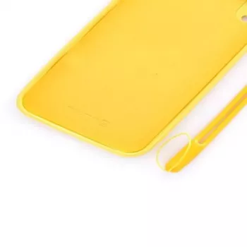 Evelatus Apple iPhone XR Soft Touch Silicone Θήκη με Λουράκι Κίτρινο