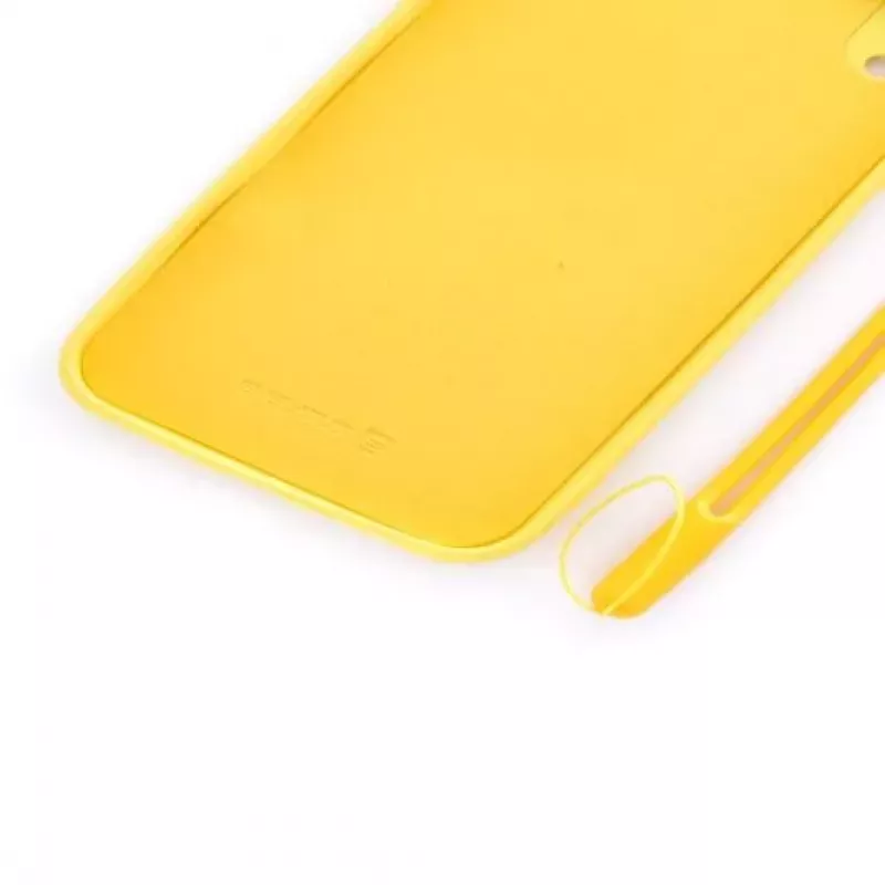 Evelatus Apple iPhone XR Soft Touch Silicone Θήκη με Λουράκι Κίτρινο