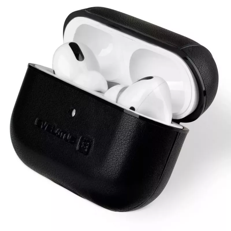Evelatus Apple AirPods Pro δερμάτινη προστατευτική θήκη μαύρο
