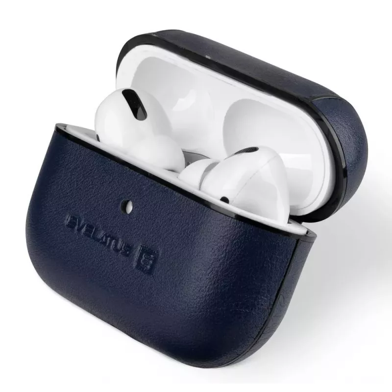 Evelatus Apple AirPods Pro δερμάτινη προστατευτική θήκη σκούρο μπλε