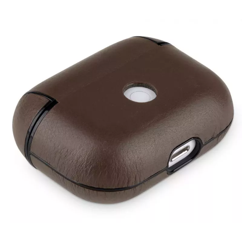 Evelatus Apple AirPods Pro δερμάτινη προστατευτική θήκη καφέ