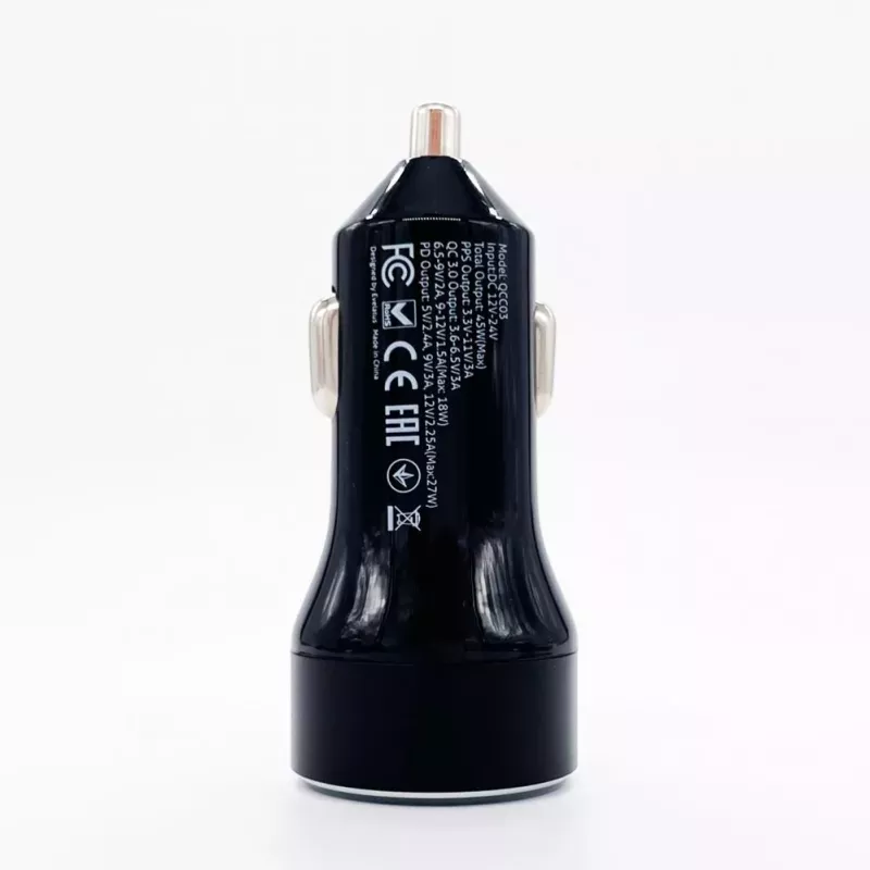 Evelatus Quick Car Charger QCC03 μαύρο