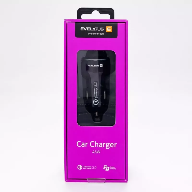 Evelatus Quick Car Charger QCC03 μαύρο