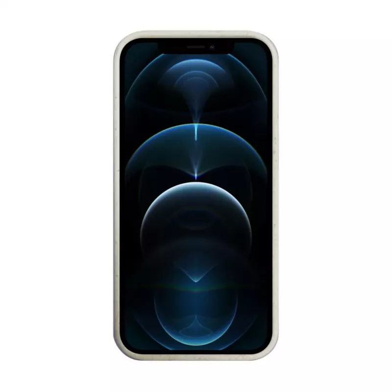 iLike Apple iPhone 12 Pro Max Θήκη σιλικόνης Eco Print Design λευκό