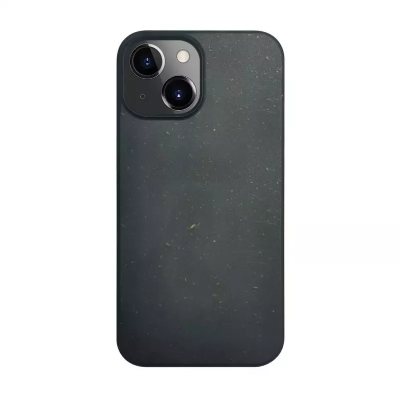 iLike Apple iPhone 14 Θήκη σιλικόνης-πλαστικού Eco Print Design μαύρο