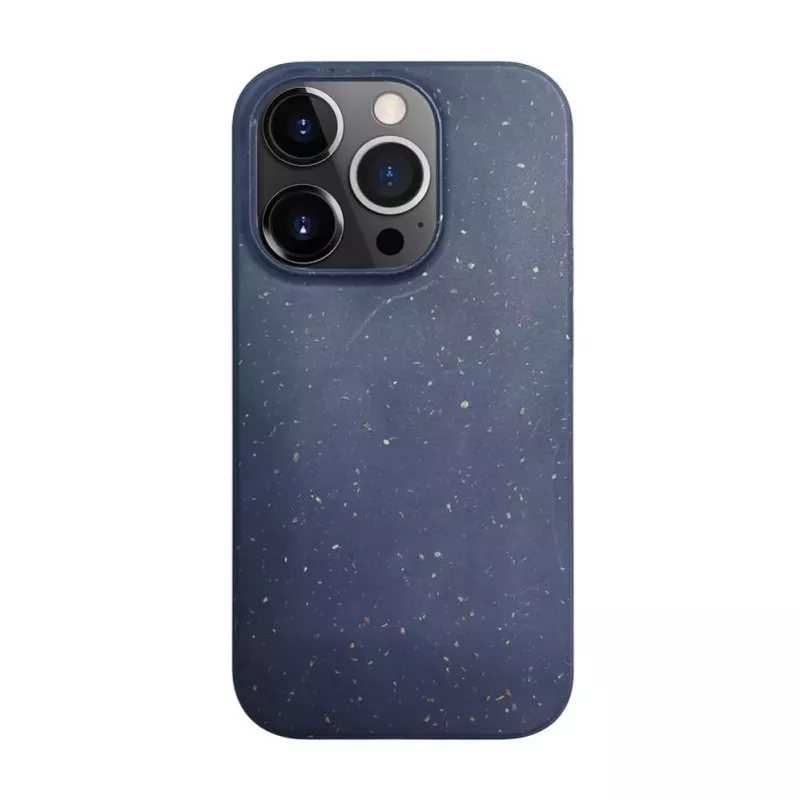 iLike Apple iPhone 14 Pro Θήκη σιλικόνης-πλαστικού Eco Print Design μπλε