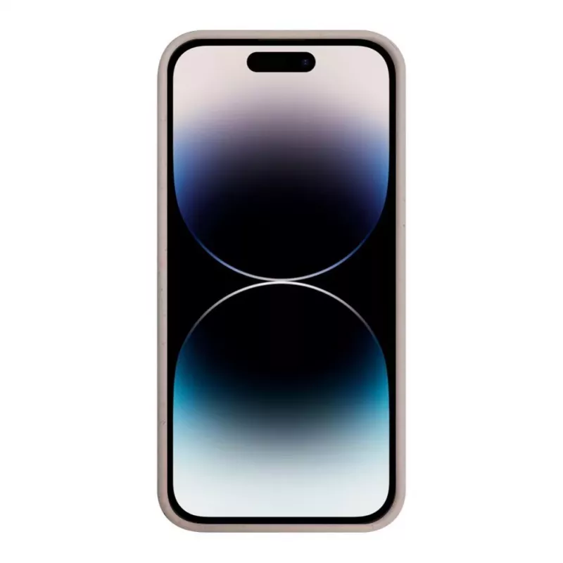 iLike Apple iPhone 14 Pro Θήκη σιλικόνης-πλαστικού Eco Print Design μπεζ