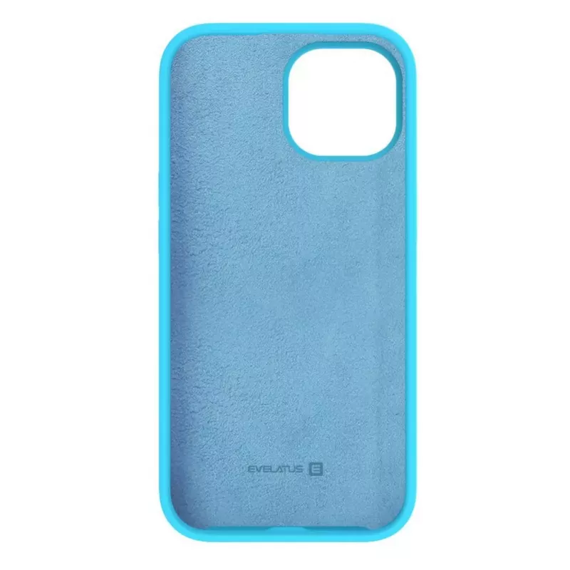 Evelatus Apple iPhone 15 Premium Soft Touch Θήκη Σιλικόνης Cyan Blue