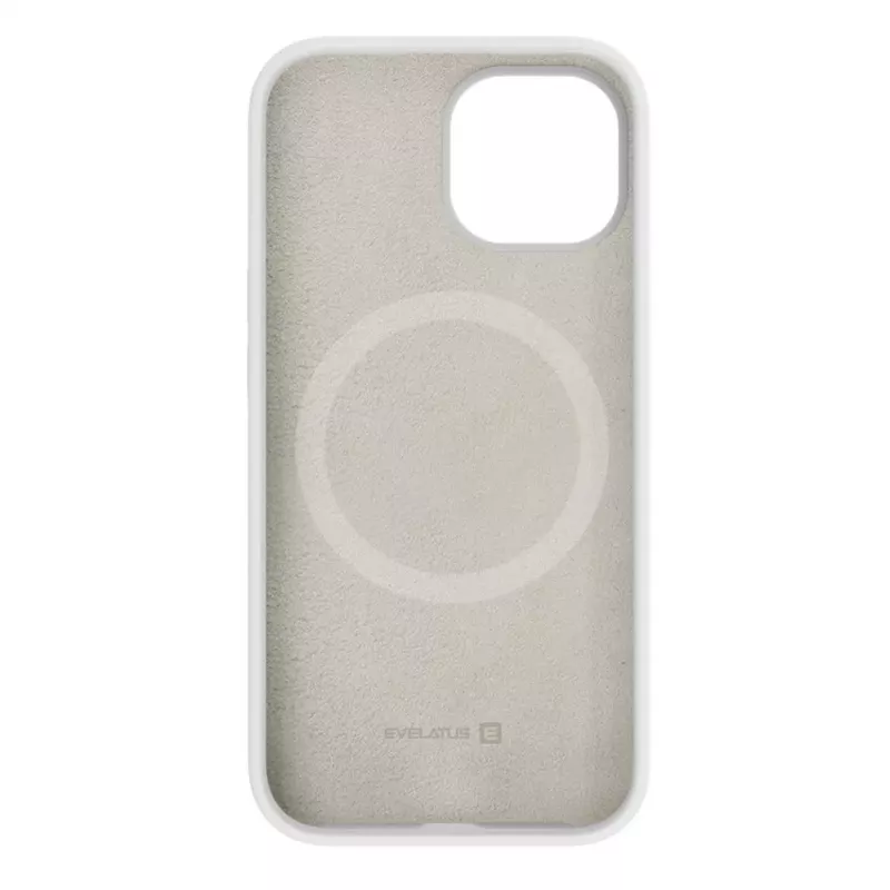 Evelatus Apple iPhone 15 Premium Magsafe Soft Touch Θήκη Σιλικόνης Λευκό