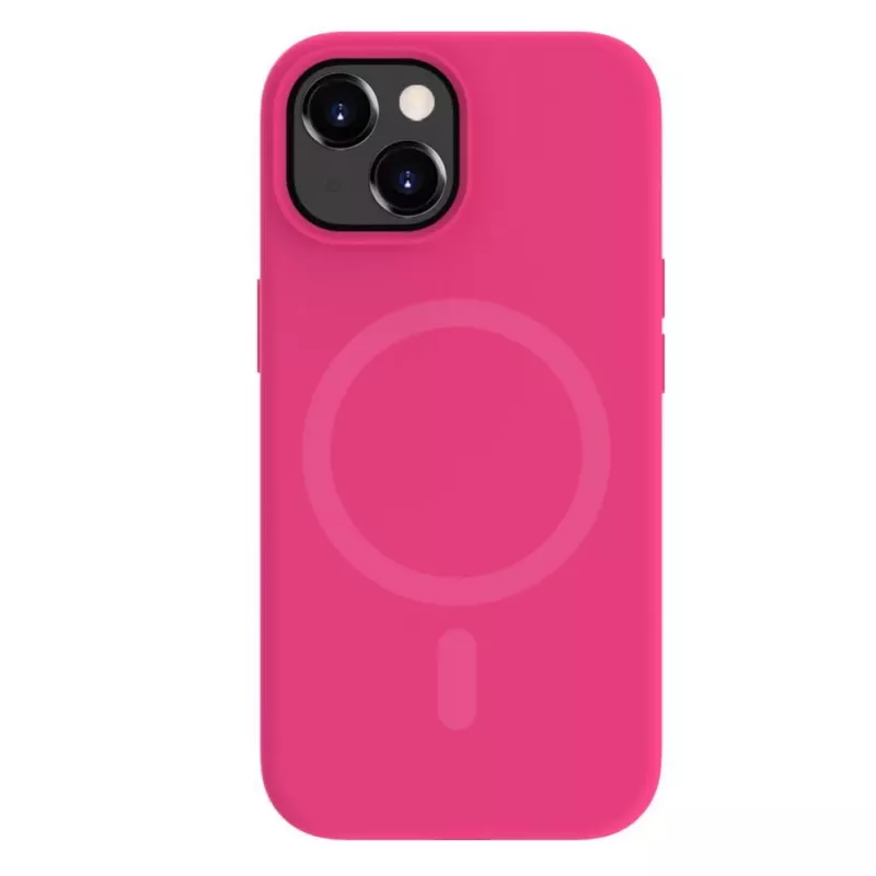 Evelatus Apple iPhone 15 Premium MagSafe Soft Touch Θήκη Σιλικόνης Ροζ