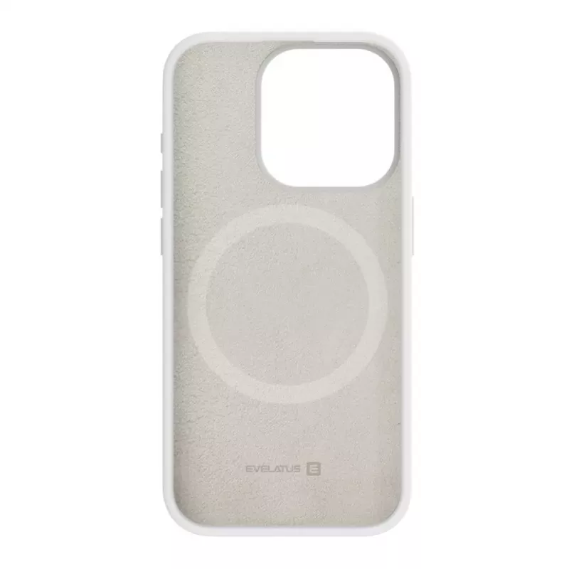 Evelatus Apple iPhone 15 Pro Premium Magsafe Soft Touch Θήκη Σιλικόνης Λευκό