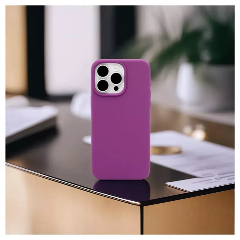 Evelatus Apple iPhone 15 Pro Max Premium MagSafe Soft Touch Θήκη Σιλικόνης Deep Purple