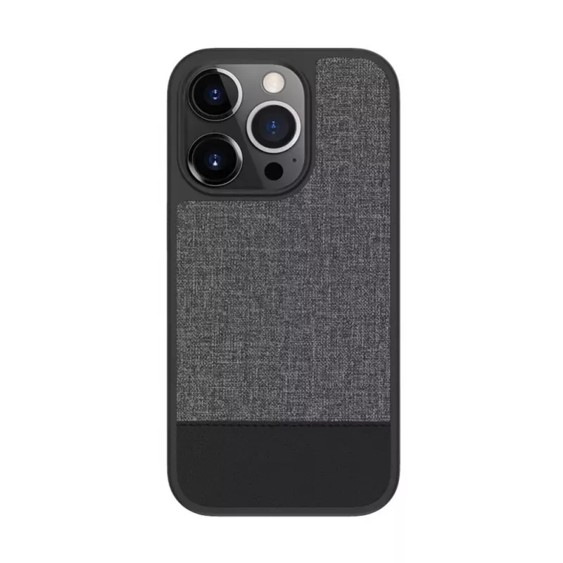 Evelatus Apple iPhone 15 Pro Πλαστική Δερμάτινη Θήκη Πλάτης MagSafe Γκρι