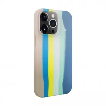 Evelatus Apple iPhone 15 Pro θήκη σιλικόνης πολύχρωμη μπλε ροζ