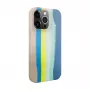 Evelatus Apple iPhone 15 Pro θήκη σιλικόνης πολύχρωμη μπλε ροζ