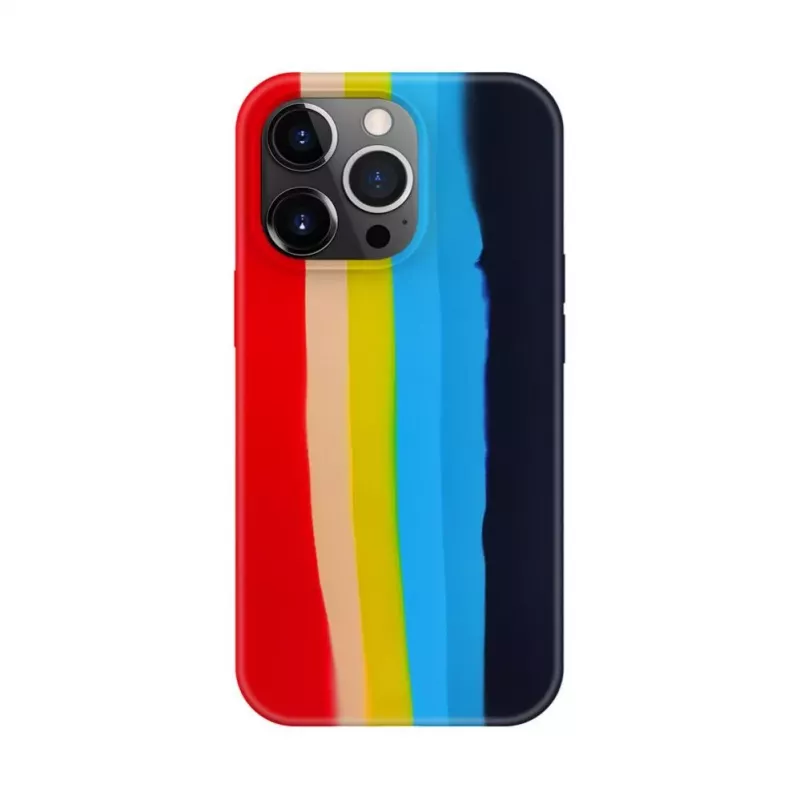 Evelatus Apple iPhone 15 Pro θήκη σιλικόνης πολύχρωμη ουράνιο τόξο
