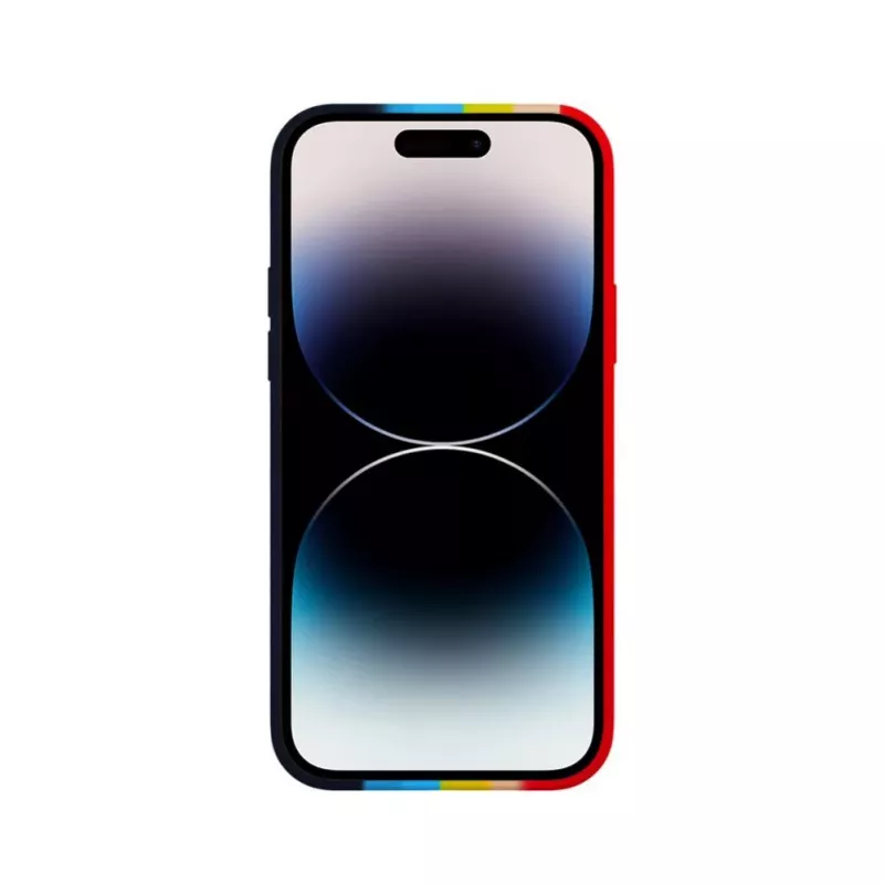 Evelatus Apple iPhone 15 Pro θήκη σιλικόνης πολύχρωμη ουράνιο τόξο
