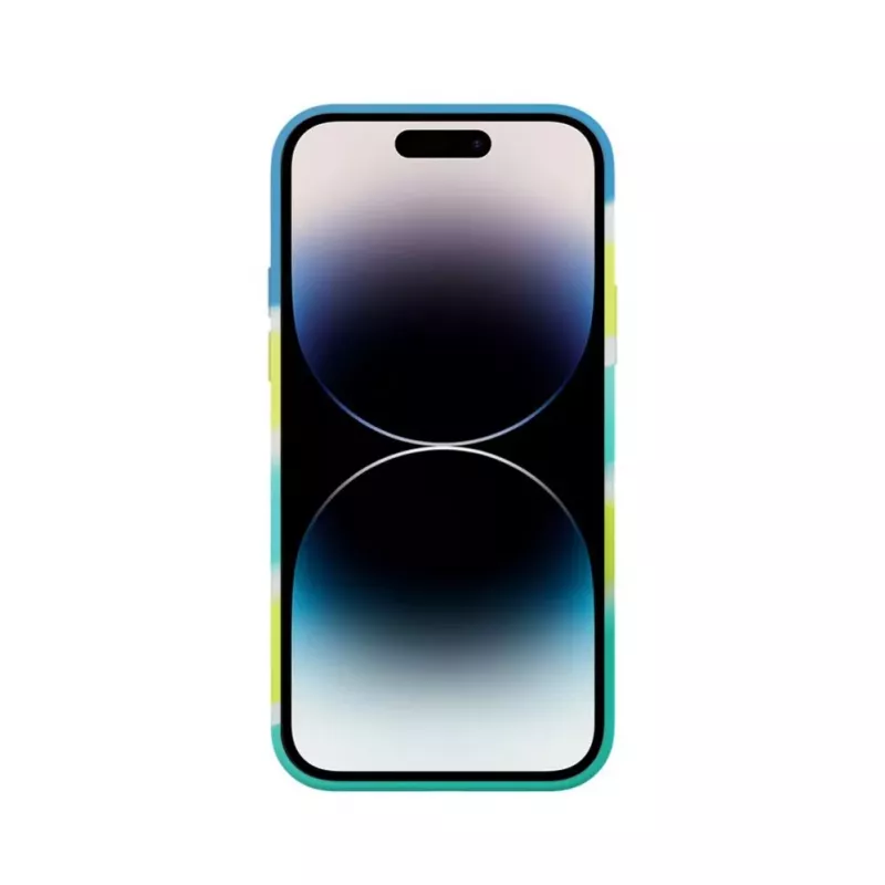 Evelatus Apple iPhone 15 Pro Max θήκη σιλικόνης πολύχρωμη κίτρινο-πράσινο