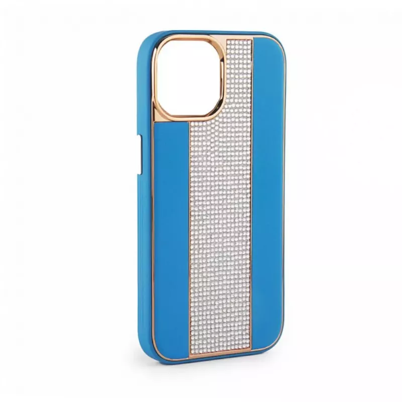 iLike Apple iPhone 11 θήκη δερμάτινη με διαμάντια μπλε