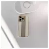 iLike Apple iPhone 15 Pro Max θήκη δερμάτινη με διαμάντια λευκό
