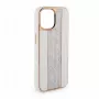 iLike Apple iPhone 15 Pro Max θήκη δερμάτινη με διαμάντια λευκό