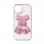 iLike Apple iPhone 14 θήκη σιλικόνης Print Desire Bear ροζ