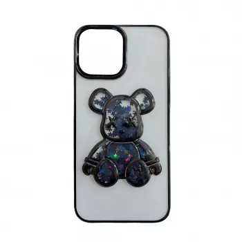 iLike Apple iPhone 14 θήκη σιλικόνης Print Desire Bear μαύρο