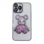 iLike Apple iPhone 14 Pro θήκη σιλικόνης Print Desire Bear μωβ