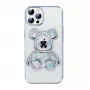 iLike Apple iPhone 15 Pro θήκη σιλικόνης Print Desire Bear ασημί