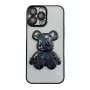 iLike Apple iPhone 15 Pro θήκη σιλικόνης Print Desire Bear μαύρο