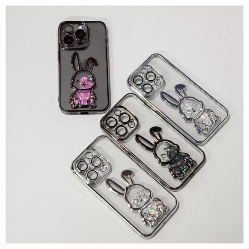 iLike Apple iPhone 13 Pro θήκη σιλικόνης Print Desire Rabbit μωβ