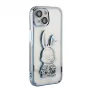 iLike Apple iPhone 15 θήκη σιλικόνης Print Desire Rabbit μπλε
